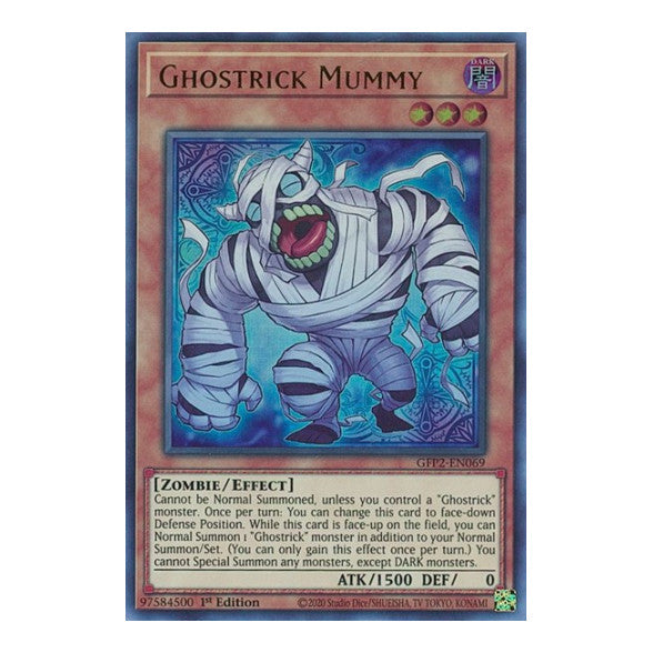 Ghostrick Mummy (GFP2) #GFP2-EN069 Ultra Rare (1st Edition Near Mint) Ghosts From the Past: The 2nd Haunting YuGiOh: 2022