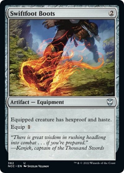 Swiftfoot Boots (NCC) #382 Uncommon (Lightly Played) Commander: Streets of New Capenna Magic: The Gathering: 2022