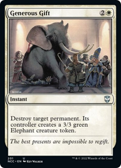 Generous Gift (NCC) #201 Uncommon (Lightly Played) Commander: Streets of New Capenna Magic: The Gathering: 2022