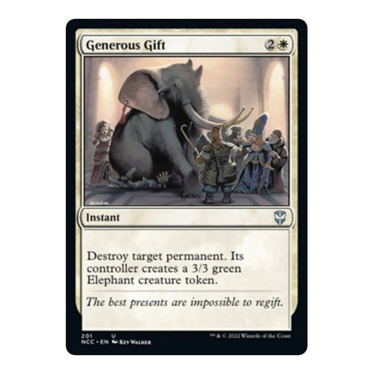 Generous Gift (NCC) #201 Uncommon (Lightly Played) Commander: Streets of New Capenna Magic: The Gathering: 2022