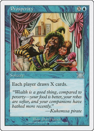Prosperity (6ED) #89 Uncommon (Lightly Played) Classic Sixth Edition Magic: The Gathering: 1999