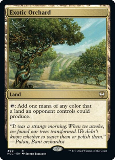 Exotic Orchard (NCC) #400 Rare (Lightly Played) Commander: Streets of New Capenna Magic: The Gathering: 2022