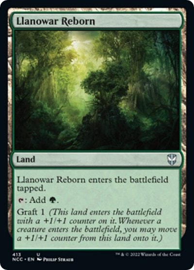 Llanowar Reborn (NCC) #413 Uncommon (Lightly Played) Commander: Streets of New Capenna Magic: The Gathering: 2022