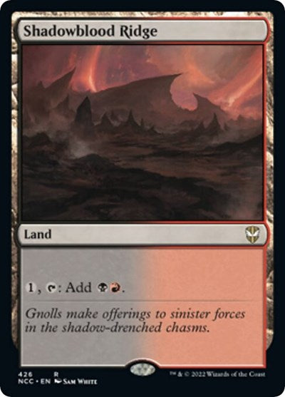 Shadowblood Ridge (NCC) #426 Rare (Lightly Played) Commander: Streets of New Capenna Magic: The Gathering: 2022