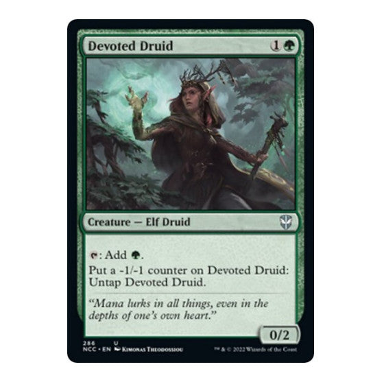 Devoted Druid (NCC) #286 Uncommon (Lightly Played) Commander: Streets of New Capenna Magic: The Gathering: 2022