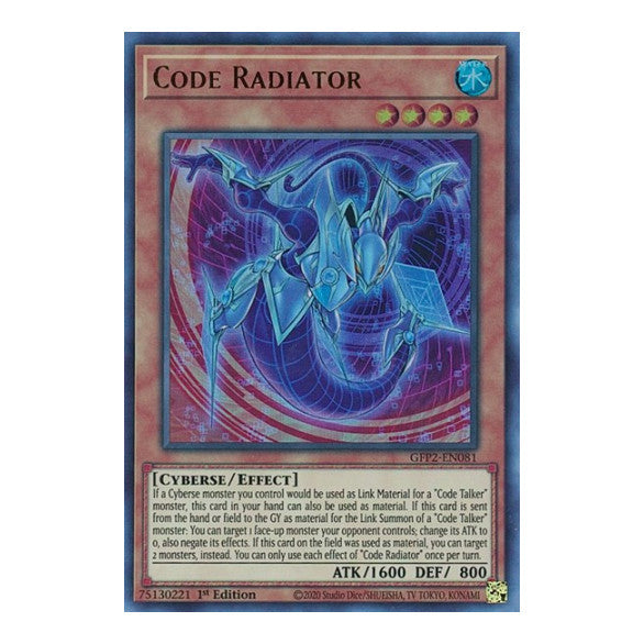 Code Radiator (GFP2) #GFP2-EN081 Ultra Rare (1st Edition Near Mint) Ghosts From the Past: The 2nd Haunting YuGiOh: 2022