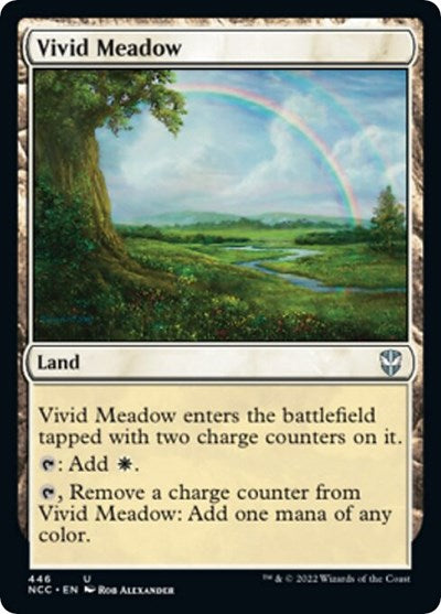 Vivid Meadow (NCC) #446 Uncommon (Lightly Played) Commander: Streets of New Capenna Magic: The Gathering: 2022