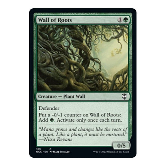 Wall of Roots (NCC) #319 Common (Lightly Played) Commander: Streets of New Capenna Magic: The Gathering: 2022