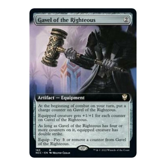 Gavel of the Righteous Extended Art (NCC) #183 Rare (Lightly Played) Commander: Streets of New Capenna Magic: The Gathering: 2022