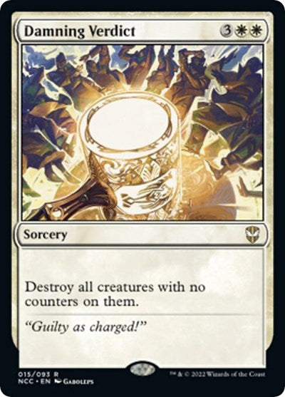 Damning Verdict (NCC) #15 Rare (Near Mint) Commander: Streets of New Capenna Magic: The Gathering: 2022