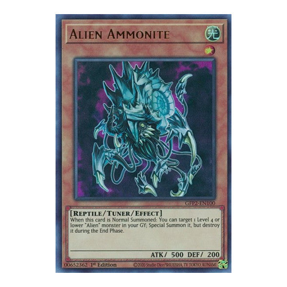 Alien Ammonite (GFP2) #GFP2-EN100 Ultra Rare (1st Edition Lightly Played) Ghosts From the Past: The 2nd Haunting YuGiOh: 2022