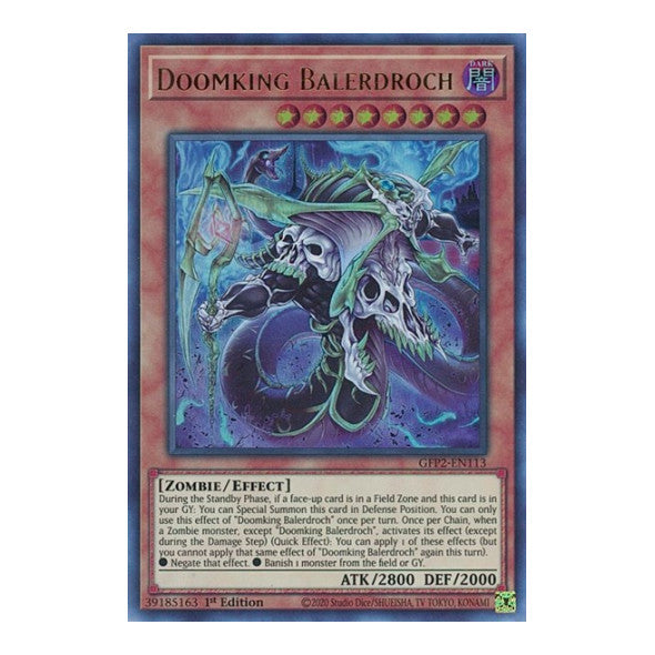 Doomking Balerdroch (GFP2) #GFP2-EN113 Ultra Rare (1st Edition Near Mint) Ghosts From the Past: The 2nd Haunting YuGiOh: 2022
