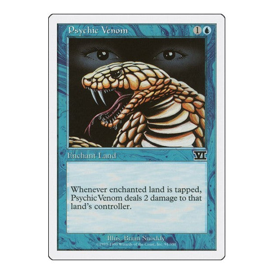 Psychic Venom (6ED) #91 Common (Heavily Played) Classic Sixth Edition Magic: The Gathering: 1999