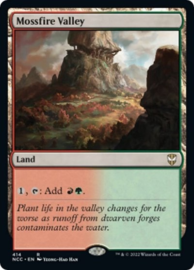 Mossfire Valley (NCC) #414 Rare (Lightly Played) Commander: Streets of New Capenna Magic: The Gathering: 2022