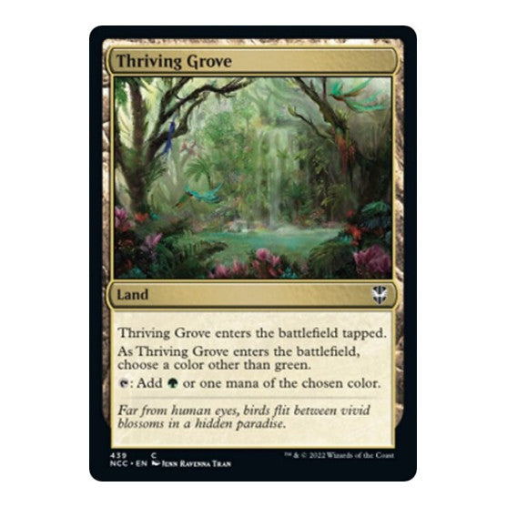 Thriving Grove (NCC) #439 Common (Lightly Played) Commander: Streets of New Capenna Magic: The Gathering: 2022