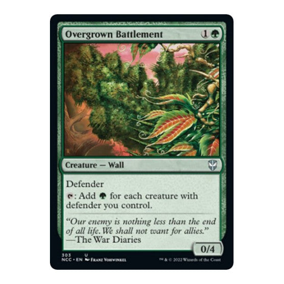 Overgrown Battlement (NCC) #303 Uncommon (Lightly Played) Commander: Streets of New Capenna Magic: The Gathering: 2022