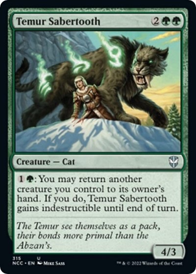 Temur Sabertooth (NCC) #315 Uncommon (Lightly Played) Commander: Streets of New Capenna Magic: The Gathering: 2022