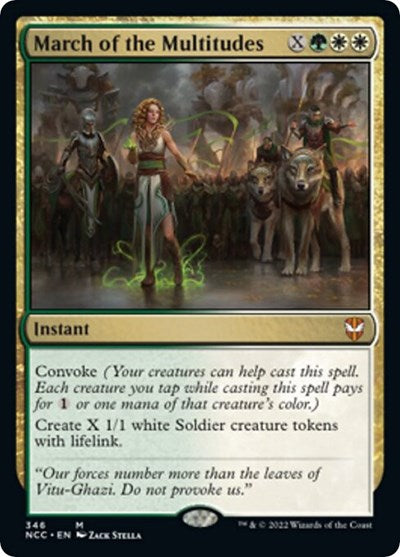 March of the Multitudes (NCC) #346 Mythic Rare (Near Mint) Commander: Streets of New Capenna Magic: The Gathering: 2022