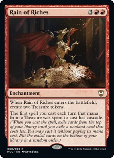 Rain of Riches (NCC) #50 Rare (Lightly Played) Commander: Streets of New Capenna Magic: The Gathering: 2022