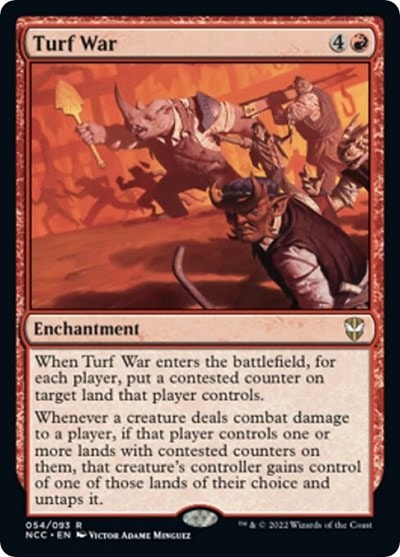Turf War (NCC) #54 Rare (Lightly Played) Commander: Streets of New Capenna Magic: The Gathering: 2022