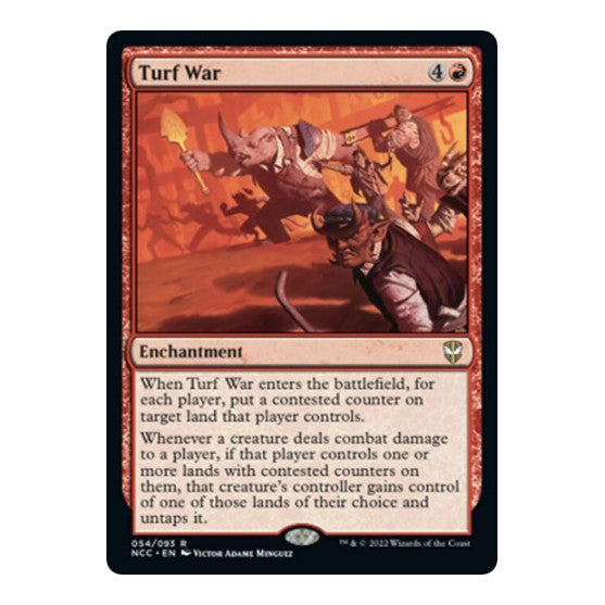 Turf War (NCC) #54 Rare (Lightly Played) Commander: Streets of New Capenna Magic: The Gathering: 2022