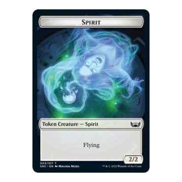 Spirit Token (SNC) #3 T (Moderately Played) Streets of New Capenna Magic: The Gathering: 2022