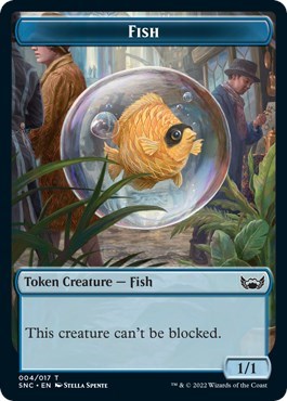 Fish Token (SNC) #4 T (Lightly Played) Streets of New Capenna Magic: 2022