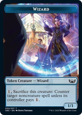 Wizard Token (SNC) #5 T (Lightly Played) Streets of New Capenna Magic: The Gathering: 2022