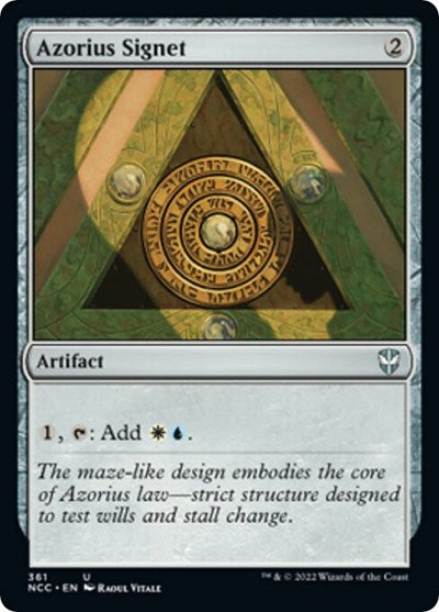 Azorius Signet (NCC) #361 Uncommon (Lightly Played) Commander: Streets of New Capenna Magic: The Gathering: 2022