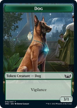 Dog Token (SNC) #10 T (Lightly Played) Streets of New Capenna Magic: The Gathering: 2022