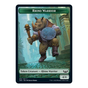 Rhino Warrior Token (SNC) #11 T Streets of New Capenna Magic: The Gathering: 2022