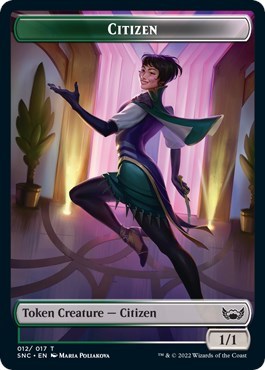 Citizen Token (SNC) #12 T (Lightly Played) Streets of New Capenna Magic: The Gathering: 2022