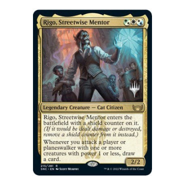 Rigo, Streetwise Mentor (PPSNC) #215 Rare (Lightly Played) Promo Pack: Streets of New Capenna Magic: The Gathering: 2022