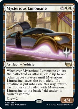 Mysterious Limousine (PPSNC) #22p Rare (Foil Near Mint) Promo Pack: Streets of New Capenna Magic: The Gathering: 2022