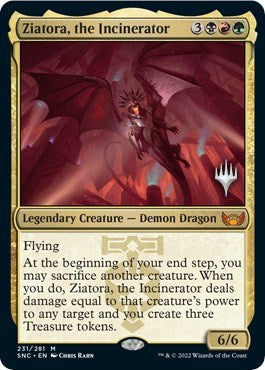 Ziatora the Incinerator (PPSNC) #231p Mythic Rare (Lightly Played) Promo Pack: Streets of New Capenna Magic: The Gathering: 2022