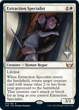 Extraction Specialist (PPSNC) #12p Rare (Lightly Played) Promo Pack: Streets of New Capenna Magic: The Gathering: 2022