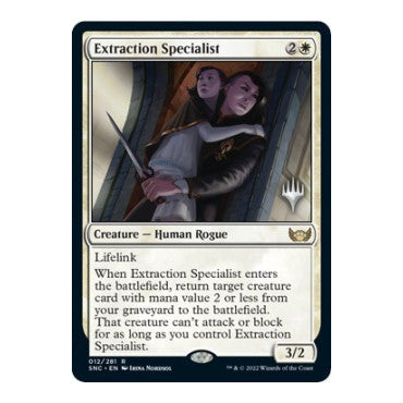 Extraction Specialist (PPSNC) #12 Rare (Lightly Played) Promo Pack: Streets of New Capenna Magic: The Gathering: 2022