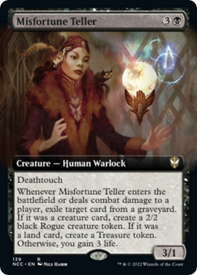 Misfortune Teller Extended Art (NCC) #139 Rare (Lightly Played) Commander: Streets of New Capenna Magic: The Gathering: 2022