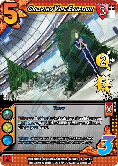 Creeping Vine Eruption (MHA2) #92/117 Common (1st Edition Normal Lightly Played) UniVersus: My Hero Academia: Crimson Rampage UniVersus: 2022