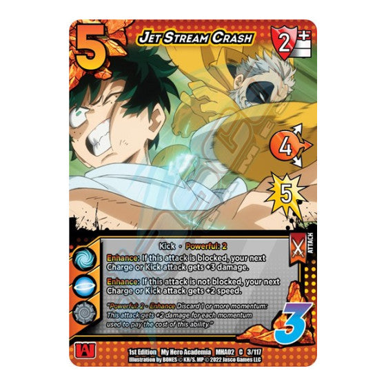 Jet Stream Crash (MHA2) #3/117 Common (1st Edition Normal Lightly Played) UniVersus: My Hero Academia: Crimson Rampage UniVersus: 2022