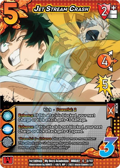 Jet Stream Crash (MHA2) #3/117 Common (1st Edition Normal Lightly Played) UniVersus: My Hero Academia: Crimson Rampage UniVersus: 2022