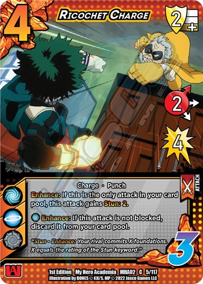 Ricochet Charge (MHA2) #5/117 Common UniVersus: My Hero Academia: Crimson Rampage UniVersus: 2022
