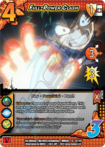 Full-Power Clash (MHA2) #12/117 Common UniVersus: My Hero Academia: Crimson Rampage UniVersus: 2022
