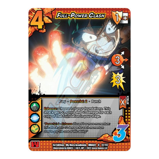 Full-Power Clash (MHA2) #12/117 Common UniVersus: My Hero Academia: Crimson Rampage UniVersus: 2022