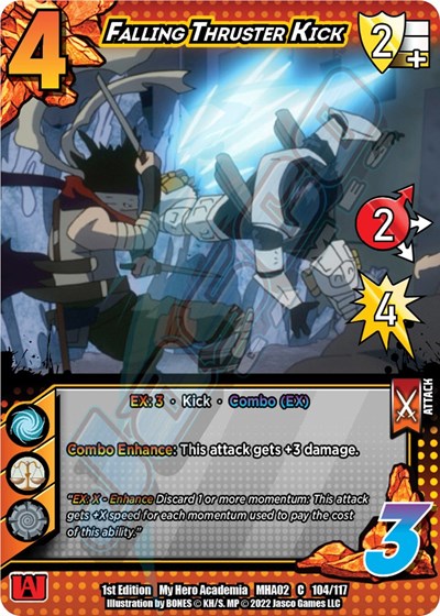Falling Thruster Kick (MHA2) #104/117 Common (1st Edition Normal Lightly Played) UniVersus: My Hero Academia: Crimson Rampage UniVersus: 2022