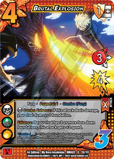 Brutal Explosion (MHA2) #20/117 Common (1st Edition Normal Lightly Played) UniVersus: My Hero Academia: Crimson Rampage UniVersus: 2022