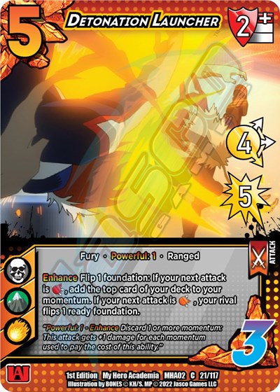 Detonation Launcher (MHA2) #21/117 Common (1st Edition Normal Lightly Played) UniVersus: My Hero Academia: Crimson Rampage UniVersus: 2022
