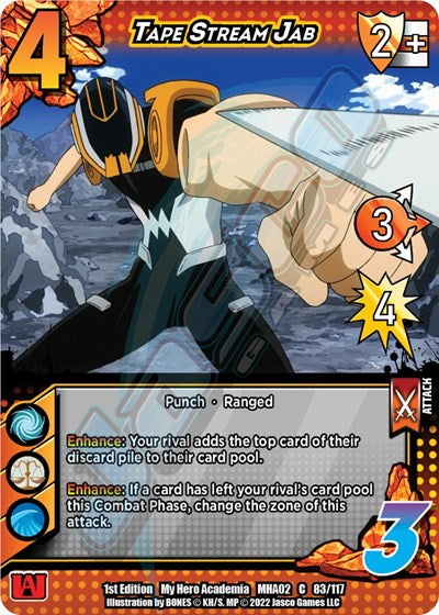 Tape Stream Jab (MHA2) #83/117 Common (1st Edition Normal Lightly Played) UniVersus: My Hero Academia: Crimson Rampage UniVersus: 2022