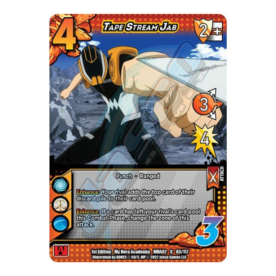 Tape Stream Jab (MHA2) #83/117 Common (1st Edition Normal Lightly Played) UniVersus: My Hero Academia: Crimson Rampage UniVersus: 2022