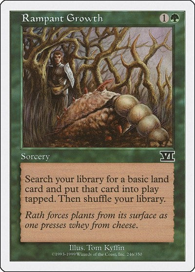 Rampant Growth (6ED) #246 Common (Moderately Played) Classic Sixth Edition Magic: The Gathering: 1999